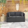 vidaXL 2-częściowa sofa ogrodowa z poduszkami z czarnego Podgląd zdjęcia produktu 13