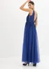 Bonprix abito da sera lungo con corpetto in pizzo blu Anteprima dell’immagine prodotto 5