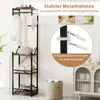 A product image showing a coat rack with clothes and accessories, with additional marketing text and diagrams. Náhled obrázku produktu