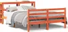 Massivholzbett ohne Matratze Wachsbraun 120x190 cm Produktbild-Vorschau 2