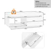 okwish Tavolo da conferenza lucido con illuminazione a LED, Anteprima dell’immagine prodotto 7