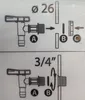 rubinetto da giardino da 3/4" per il serbatoio dell'acqua Anteprima dell’immagine prodotto 5
