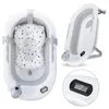 OYAJIA Babybadewanne Faltbar 81 cm Grau mit Thermometer und Produktbild-Vorschau 1