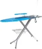 A professional studio shot of a blue and gray ironing board against a white background. Produktbild-Vorschau