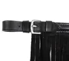 Fliegenfransen Leder Schwarz Cob Produktbild-Vorschau 3