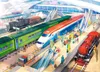 CASTORLAND Puzzle 180 Teile - Bahnhof Produktbild-Vorschau 2