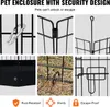 A collage of close-up images showing the features and construction of a pet enclosure. Voir les images du produit