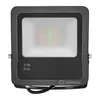 A black LED floodlight with a frosted lens is shown against a white background. Produktbild-Vorschau