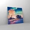 Bilder auf glas - Baum Haus Nacht Sterne - 40x40cm - Produktbild-Vorschau 4