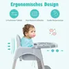 COSTWAY 4 in 1 Babyhochstuhl aus PP & Edelstahl, Hochstuhl Produktbild-Vorschau 6
