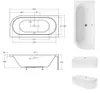 Eckbadewanne Badewanne Avita BLACK&WHITE LINKS 160X75 mit Produktbild-Vorschau 4