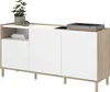 Buffet MORPHOS - L 150 x P 40 x H 74,5 cm - Blanc/Chêne - 3 Voir les images du produit 12