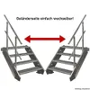 3 Stufen Stahltreppe einseitig. Geländer Breite 130 cm  Produktbild-Vorschau 2
