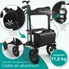 ELONEO Déambulateur pliable avec siège, déambulateur Voir les images du produit 9