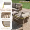 Flieks Rattan Gartenloungeset 6-tlg., Balkonmöbelset für Produktbild-Vorschau 6