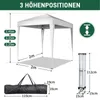 LEADZM Faltpavillon 2 x 2m Pavillon mit 4 Seitenwänden, Produktbild-Vorschau 3
