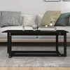 vidaXL Couchtisch Schwarz 110x55x45 cm Massivholz Kiefer -  Produktbild-Vorschau 6