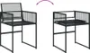 5-tlg. Garten-Essgruppe Schwarz Poly Rattan Produktbild-Vorschau 8