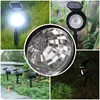 A collage of images showing solar-powered garden lights in various settings and close-ups. Produktbild-Vorschau