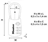Masterlock 4688EURD Master Lock Reiseschloß 4688EURD Voir les images du produit 7