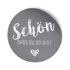 itenga 24x Sticker Aufkleber "Schön dass du da bist" grau Produktbild-Vorschau 1