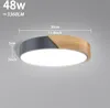 JOIEYOU Plafonnier LED en bois 48W Plafonnier blanc froid Voir les images du produit 2