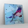 Wanduhr - Quadrat - Glasuhr - Eagle Illustration modern Produktbild-Vorschau 4