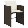 The Living Store 11-tlg. Garten-Essgruppe mit Kissen Braun Produktbild-Vorschau 6