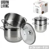 Urban Living 8 Liter Couscous-Topf Ø 24 cm Edelstahl Produktbild-Vorschau 1