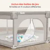 Teddle Parc bébé, Parc bébé avec 50x balles de jeu, Playpen Voir les images du produit 4
