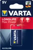 VARTA Alkaline Batterie Longlife Max Power" E-Block (9V) Produktbild-Vorschau 1