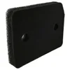 A black foam filter with two circular holes is shown against a white background. Produktbild-Vorschau