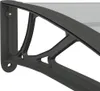vidaXL Strieška na dvere čierna a priehľadná 350x75 cm Náhľad obrázku produktu 6