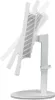 Side view of a white monitor on a stand, with the screen tilted. Produktbild-Vorschau