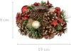 Bougeoir en pommes de pin et boules de Noël, 19 cm Voir les images du produit 2