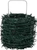 A roll of green barbed wire with a silver handle. Produktbild-Vorschau