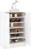 vidaXL Schuhschrank Weiß 60x35x92 cm Holzwerkstoff Produktbild-Vorschau 8