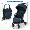 COSTWAY Kinderwagen, reisbuggy met ligfunctie, kinderbuggy Productafbeelding-voorbeeld 3