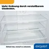 Interior view of an empty refrigerator with adjustable glass shelves. Produktbild-Vorschau