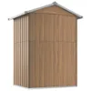 Casetta da giardino marrone 126x97,5x177 cm in acciaio Anteprima dell’immagine prodotto 5