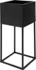 Metall Blumentopf XL schwarz mit Gestell - 32 x 14 cm - Produktbild-Vorschau 1
