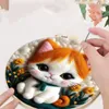 Kit broderie et feutrage Chat - Feutrage laine cardée Voir les images du produit 2