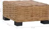 Couchtisch 47x47x28 cm Rattan Natur Produktbild-Vorschau 6