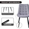 HOMAVO Esszimmerstuhl 2er-Set – Gepolsterte Stühle mit Produktbild-Vorschau 3