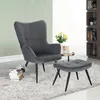 Relaxsessel Lehnstuhl Sessel Polstersessel mit Hocker Produktbild-Vorschau 2