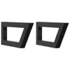 vidaXL Staffe per lavabo 2 pz. acciaio nero trapezoidale Anteprima dell’immagine prodotto 1