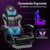 A gaming chair with highlighted ergonomic features and massage function. Podgląd zdjęcia produktu