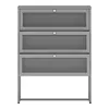 Büroschrank 'Sund' mit 3 Schubladen 105x80x40 cm Grau Produktbild-Vorschau 6