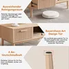 UnboxG Table basse en bois naturel, design rotin avec 1 Voir les images du produit 5