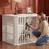 Hundekäfig Möbel, Hundebox Möbel, Mehrtür-Design, Weiß | Produktbild-Vorschau 5